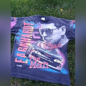 Vintage 90s Chase Authentics Dale Earnhardt The Man AOP Shirt